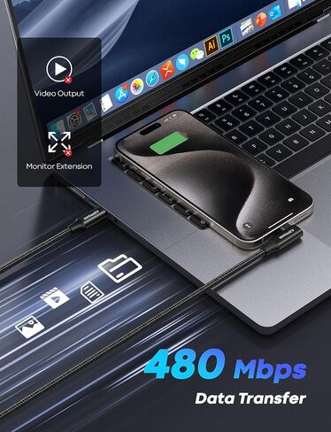 15 قدمًا من الزاوية اليمنى USB C إلى USB C Cable 60W شحن سريع ، USBC إلى USBC Cord ، NYLON مضفر من النوع C Long C to Type C for iPhone 16/15 Pro Max ، MacBook Pro/Air ، iPad Pro ، Samsung Galaxy S25/S4 in Kuwait