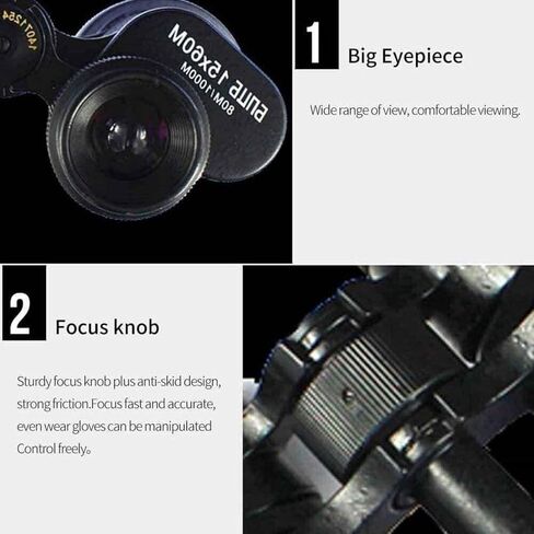 Monoculars Telescope High Power Telescope,Binoculars 15x60 Waterproof nitrogen Filling Bak-4 Glass prisms Pleasant use Multi-Coating Suitable for Birdwatching Outdoors Binoculars in Saudi Arabia