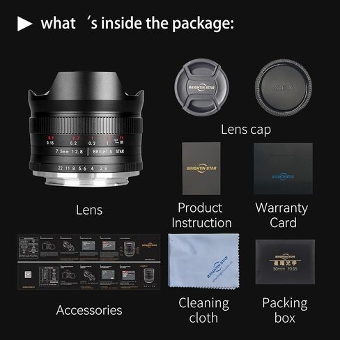 7.5mm F2.8 Ultra Wide-Angle Fisheye Manual Focus APS-C Mirrorless Camera Lens, Fit for Fuji XF in Saudi Arabia
