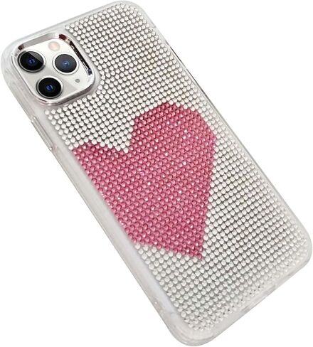 Rhinestone Case for iPhone 16 Plus-3D Glitter Sparkle Bling Case Luxury Shiny Cute Aesthetic Heart Gems Charms Rhinestone Diamond TPU Bumper Case for Women Girls with iPhone 16 Plus 6.7 Inch in Saudi Arabia