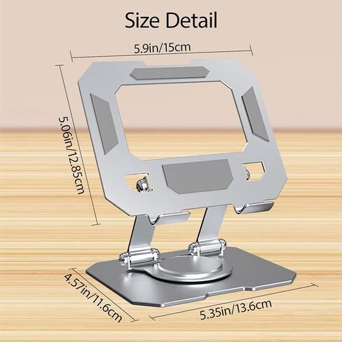 Tablet Holder Stand, Adjustable Desktop Stand Compatible with 4-13" for iPads, Surface Tablets, Portable Monitors, Silver in Saudi Arabia