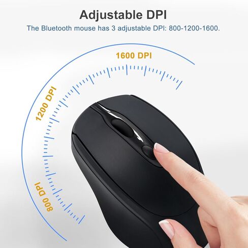 Wireless Mouse, Computer Mice with Bluetooth 5.2 & 2.4G Dual Mode Connectivity, Ergonomic Optical Mouse for Laptop/PC/iPad/MacBook Pro/Air,Bluetooth Mouse with Rechargeable Battery (Pink) in Kuwait