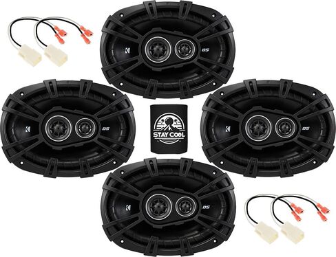 مكبرات الصوت Kicker 6x9 بوصة لـ Dodge Charger 2011-2023 طقم الترقية - 4 حزمة من سلسلة DS مع تسخير ، الباب الأمامي للسيارة ومكبر الصوت الخلفي DSC6930 ، 43DSC69304 in Saudi Arabia