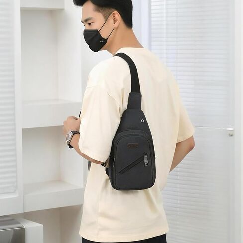 حقيبة Crossbody على ظهر حقيبة الظهر ، Daypack Daypack Daypack Daypack Fanny Pack Cross Back for Outdoors Travel ، Black in Saudi Arabia