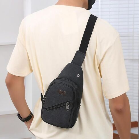 حقيبة Crossbody على ظهر حقيبة الظهر ، Daypack Daypack Daypack Daypack Fanny Pack Cross Back for Outdoors Travel ، Black in Saudi Arabia