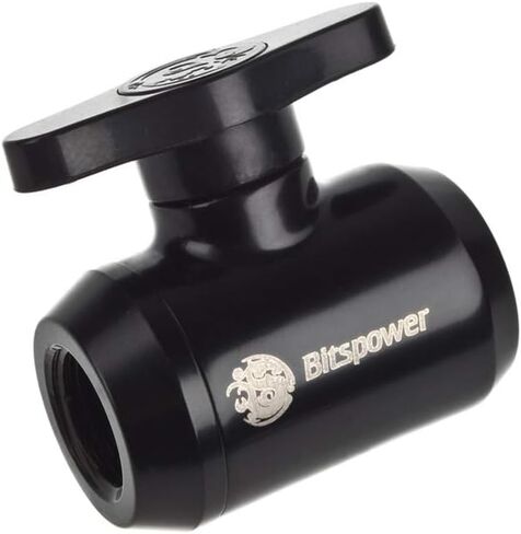 Bitspower G1/4 "صمام صغير مع مقبض أسود ، جسم أسود غير لامع in Kuwait