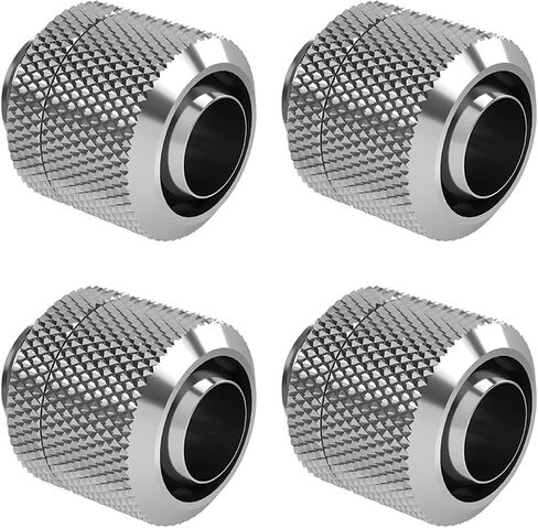 Barrow G1/4 "إلى 3/8" معرف ، 5/8 "ضغط OD للأنابيب الناعمة ، الفضة ، 4 حزم in Saudi Arabia
