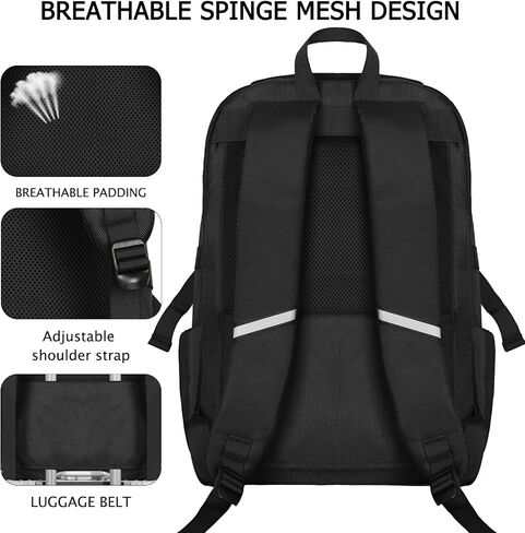 Goloni Travel Laptop Backpack for Men & Women, Airplane Approved 35L Carry-On Backpack with 15.6 Inch Laptop Compartment, Water-Resistant Business Backpack,Bookbag for Travel, Work,Black in Saudi Arabia