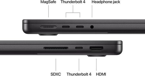 Apple MacBook Pro 14.2 "مع M4 Pro Chip ، أواخر 2024-Space Black ، 12-core / 16-core ، عرض قياسي ، 48 جيجابايت ، محول 70W ، 512 جيجابايت SSD in Saudi Arabia