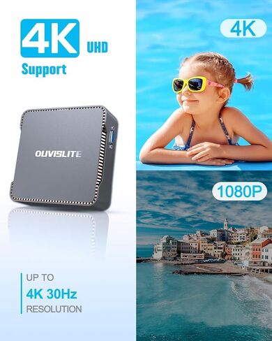 Mini PC Celeron N3350 Processor(Up to 2.4GHz), 4GB DDR3 64GB eMMC Mini Computer Desktop Computers Support 2TB Expansion, 4K HDMI Triple Display, Dual WiFi, BT4.2, Gigabit Ethernet in Saudi Arabia