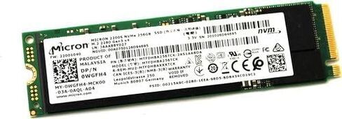 Dell WGFH4 MLC 3D -NAND Solid State Drive - 256 GB - M.2 2280 - PCIe 3.0 X4 ، NVME - M KEY CONNECTOR (READED) in Saudi Arabia