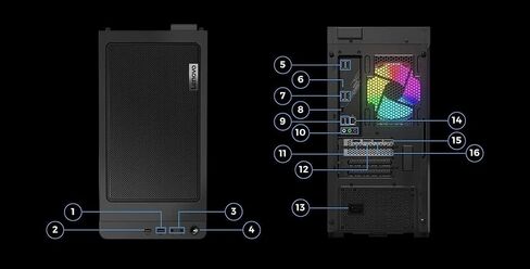 Lenovo 2023 Legion T5 Gaming Desktop Desktop 12th Intel 12-Core I7-12700 NVIDIA GEFORCE RTX 3070 8GB GDDR6 32GB DDR5 1TB NVME SSD 2TB HDD WIFI in Saudi Arabia