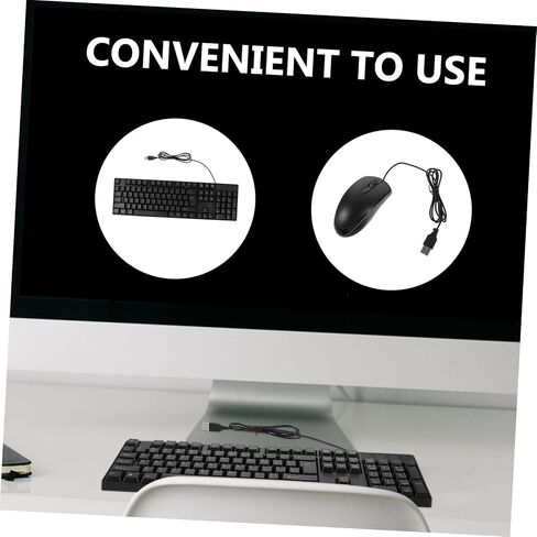 لوحة المفاتيح السلكية الكاملة وسرد الماوس مع ملحقات كمبيوتر متينة لمشاة لوحة USB لمكتب المنزل والمقهى استخدام التصميم والإنتاجية المريحة in Kuwait