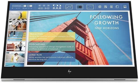 HP E14 G4 Portable Monitor 14 Inch Full HD IPS Panel 60Hz 5ms 400nits Low Blue Light Mode Anti-Glare USB Type-C for Laptop PC, Natural Silver 1B065AA (Renewed) in Saudi Arabia