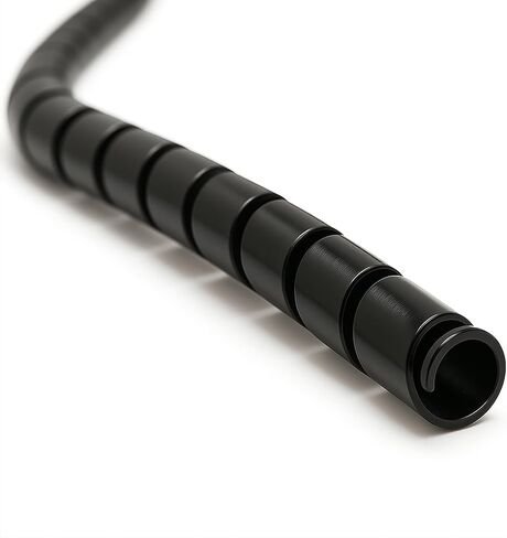 Electriduct 3/4 Inch Heavy Duty Spiral Wrap HDPE Flexible Plastic Cable Sleeve Hose Protector 25 Feet - Black in Saudi Arabia