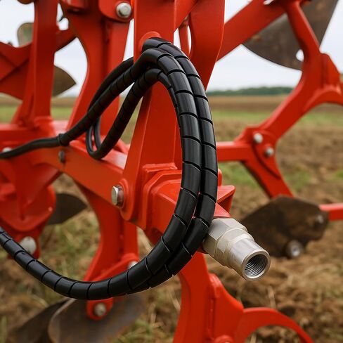 Electriduct 3/4 Inch Heavy Duty Spiral Wrap HDPE Flexible Plastic Cable Sleeve Hose Protector 25 Feet - Black in Saudi Arabia