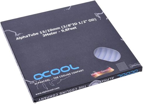 Alphacool Alphatube HF Tubing 10mm ، 13mm OD (3/8 "id ، 1/2" OD) ، 3 أمتار ، واضحة in Saudi Arabia