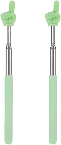2 Pack Finger Reading Stick - Telescopic Teacher Pointer, Extendable Hand Pointer for Classroom, Presentation, Teaching(Green) in Saudi Arabia