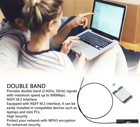 ZOPSC RTL8851BE WIFI 6 بطاقة لاسلكية ، 5.2 M.2 بطاقة شبكة NGFF مع شريط مزدوج 2.4 جيجا هرتز 900 ميغابت في الثانية ، لمدة 10 11 in Kuwait