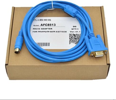 Compatible AFC8513 PLC Programming Cable FP0 FP2 FP-M FP-X FP-E Series Download Cable Gold-Plated Blue (3m) in Saudi Arabia