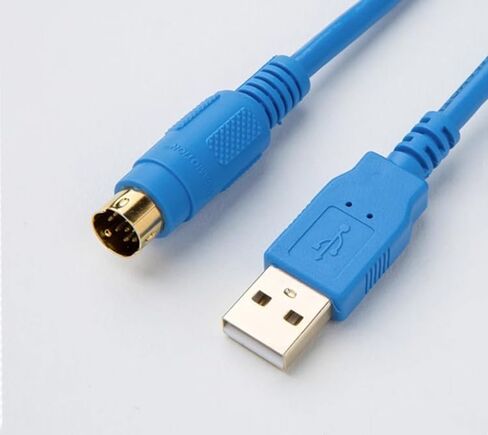 for FX-USB-AW PLC Programming Cable FX3U FX3G Series Data Download Cable Gold-Plated Model Blue : 3m in Saudi Arabia