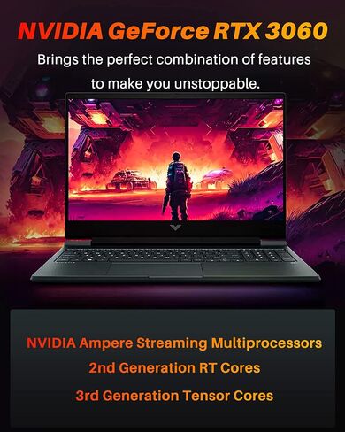 HP Victus Gaming Labtop ، 16.1 "144 Hz Display ، Nvidia Geforce RTX 3060 Graphics ، 12 Core Intel Core I5 ​​12500H Processor حتى 4.5 GHz ، 32GB DDR5 RAM ، 1TB SSD ، لوحة المفاتيح الخلفية ، Windows 11 Home in Saudi Arabia