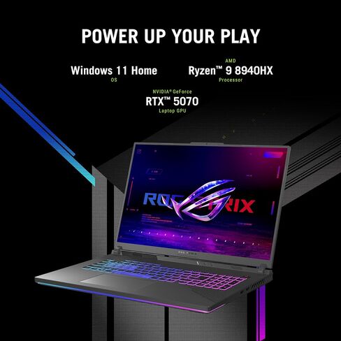 ASUS ROG Strix G18 ROG Nebula Display 2.5K 240Hz 3ms 18" Gaming Laptop AMD Ryzen 9 8940HX 16GB RAM 1TB SSD NVIDIA GeForce RTX 5070 Eclipse Gray in Saudi Arabia