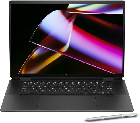 HP Specter X360 16 "2-in-1 Business Business Captop مع stylus ، Intel 16-Core Ultra 7 155h ، 16 جيجا بايت ذاكرة الوصول العشوائي ، 1 تيرابايت SSD ، 2560 × 1600 120 هرتز ، CAM 9MP ، Lacklit KB ، Thunderbolt 4 ، FP Reader ، Win 11 (Reneded) in Kuwait