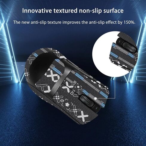 شريط قبضة الماوس تغطية كاملة لـ Razer Deathadder V4 Pro ، شريط قبضة مضاد للانزلاق ، طقم ترقية الفئران المهنية المقاومة للعرق (أسود) (أسود) in Saudi Arabia