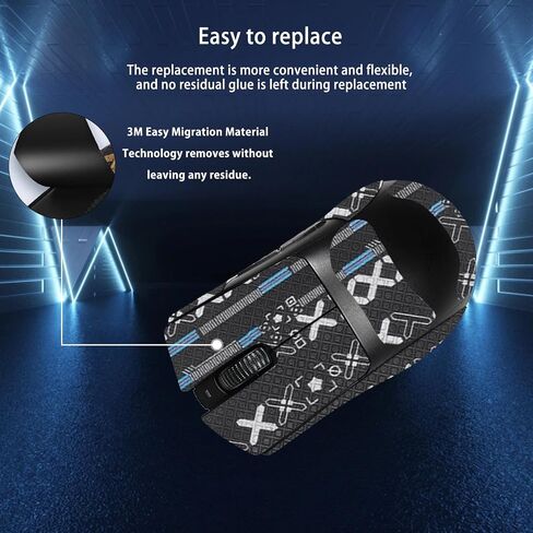 شريط قبضة الماوس تغطية كاملة لـ Razer Deathadder V4 Pro ، شريط قبضة مضاد للانزلاق ، طقم ترقية الفئران المهنية المقاومة للعرق (أسود) (أسود) in Saudi Arabia