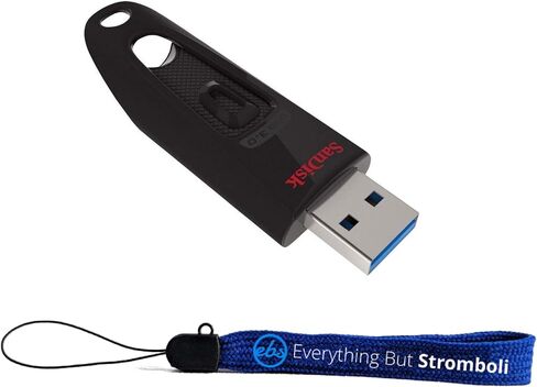 SanDisk 16GB USB 3.0 Flash Ultra Memory Drive (SDCZ48-016G-U46) Transfer Speeds Up To 100MB/s - Bundle with (1) Everything But Stromboli (tm) Lanyard in Saudi Arabia