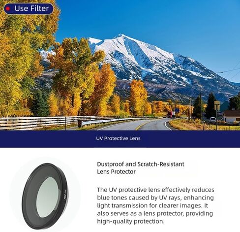 مرشحات ND/CPL/UV المستقطب لـ Insta360 GO Ultra ، Multi HD Pantical Glass CPL UV ND8 ND16 ND32 ND64 for Insta360 GO Camera Association (UV) in Kuwait