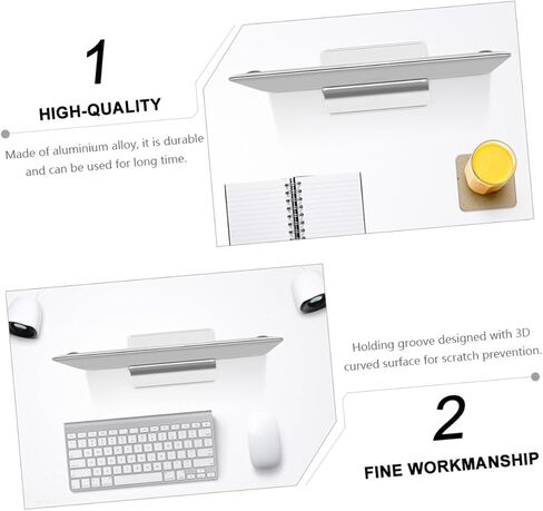 POPETPOP 1Pc Adjustable Laptop Stand Vertical Book Storage Rack for Desk Organization Space Saving Holder with Curved Groove Design Practical Support for in Saudi Arabia