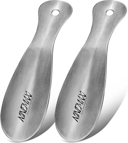 NINEMAX Shoe Horn Metal Travel 7.5" Small Shoehorns for Women, Men, Seniors (Pack of 2) in Saudi Arabia