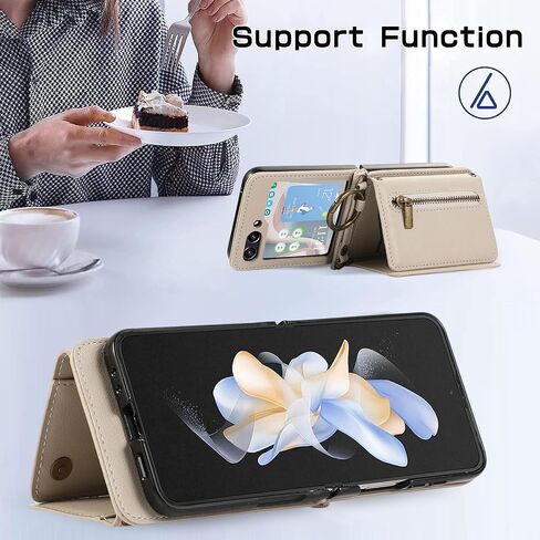 متوافق مع Samsung Galaxy Z Flip 6 5g 2024 حالة محفظة و Crossbody الكتف حلقة حلقة مشبك مفصلات حماية حامل بطاقة الهاتف ل zflip6 z6 g flip6 6z نساء الرجال الرجال الأسود in Kuwait