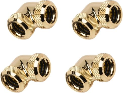 Barrow 14mm Multi-Link to Multi Link Fitting ، زاوية 90 درجة ، ذهبية ، 4 عبوات in Kuwait