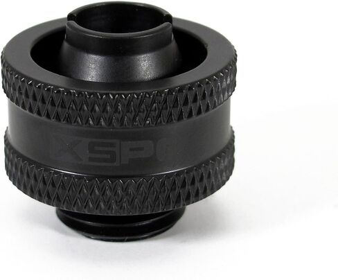 XSPC G1/4" to 3/8" ID, 5/8" OD Compression Fitting V2 for Soft Tubing, Matte Black, 6-Pack in Saudi Arabia