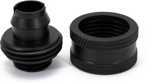 XSPC G1/4" to 3/8" ID, 5/8" OD Compression Fitting V2 for Soft Tubing, Matte Black, 6-Pack in Saudi Arabia