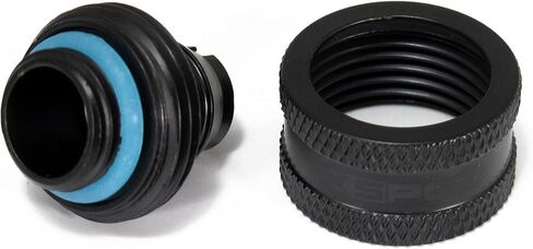 XSPC G1/4" to 3/8" ID, 5/8" OD Compression Fitting V2 for Soft Tubing, Matte Black, 6-Pack in Saudi Arabia