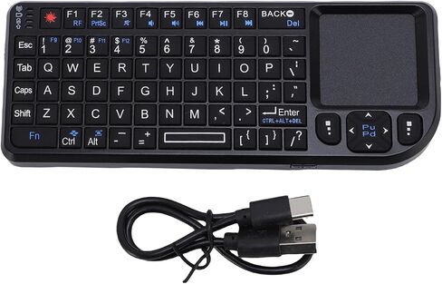 لوحة المفاتيح اللمسة اللمسة Zunate 2.4 جيجا هرتز قابلة لإعادة الشحن ، لوحة مفاتيح Mini 69 Backlit مع لوحة تتبع للكمبيوتر/Android/Linux/PS | 3 في 1 لوحات مفاتيح لاسلكية متعددة الوظائف ولوحة اللمس الماوس (تخطيط QWERTY) in Saudi Arabia