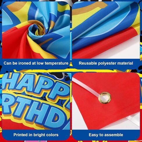 Dog Paw Birthday Backdrop, 59.1x39.4in Cartoon Dog Themed Backdrop for Boys Girls Party Decorations Baby Shower Photo Banner Props in Saudi Arabia