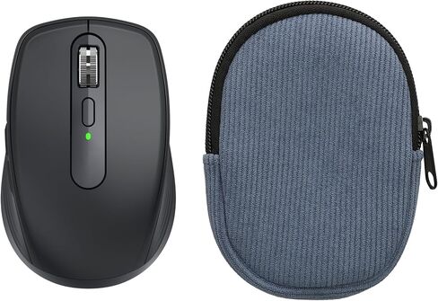 kwmobile Mouse Case for Logitech MX Anywhere 3 / Anywhere 3S Carry Case - Protective Carry Pouch for Bluetooth Mouse - Soft Neoprene Protection - Black in Kuwait