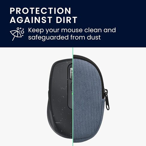 kwmobile Mouse Case for Logitech MX Anywhere 3 / Anywhere 3S Carry Case - Protective Carry Pouch for Bluetooth Mouse - Soft Neoprene Protection - Black in Kuwait