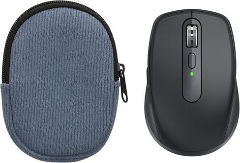 kwmobile Mouse Case for Logitech MX Anywhere 3 / Anywhere 3S Carry Case - Protective Carry Pouch for Bluetooth Mouse - Soft Neoprene Protection - Black in Kuwait