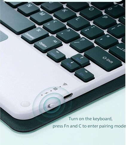 حالة لوحة المفاتيح لـ Lenovo Tab M10 Plus/K10 TB-X606F/X616M/X6C6F 10.3 بوصة Tablet Multi-angle Cover Cover Cover Cover Cover Optional Mouse (Blue ، Backlight) in Kuwait