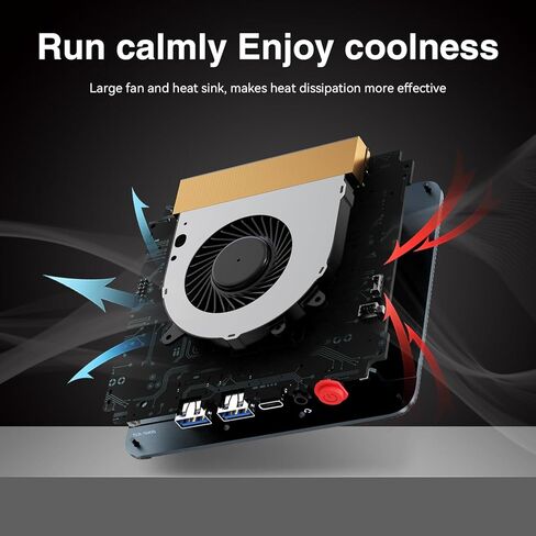 TRIGKEY Mini PC Ryzen 7 Speed S5 5800H(Up to 4.4GHz,L3 16MB) Mini Gaming Computer 32GB DDR4 3200MHz 1TB M.2 2280 NVMe SSD, Wi-Fi 6/Bluetooth 5.2/4K@60Hz/HDMI+DP+Type-C/USB 3.2 Micro PC in Kuwait