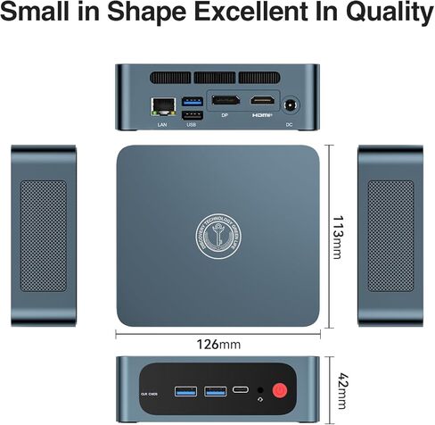 TRIGKEY Mini PC Ryzen 7 Speed S5 5800H(Up to 4.4GHz,L3 16MB) Mini Gaming Computer 32GB DDR4 3200MHz 1TB M.2 2280 NVMe SSD, Wi-Fi 6/Bluetooth 5.2/4K@60Hz/HDMI+DP+Type-C/USB 3.2 Micro PC in Kuwait