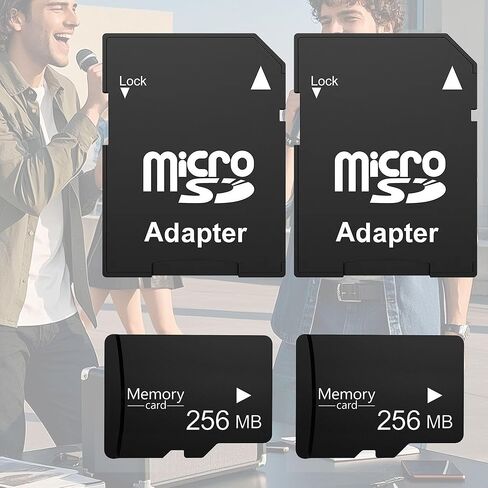 Micro SD Card 256MB(0.25GB) 2 Pack with SD Adapter, Bulk Small Capacity Memory Card for Small Files Only - Not Suitable for Camera or Phone in Saudi Arabia