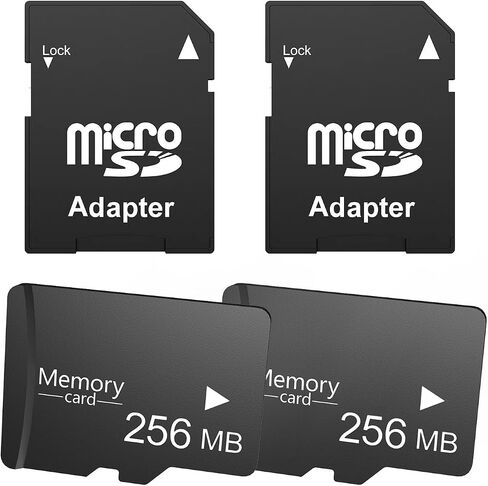 Micro SD Card 256MB(0.25GB) 2 Pack with SD Adapter, Bulk Small Capacity Memory Card for Small Files Only - Not Suitable for Camera or Phone in Saudi Arabia