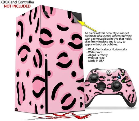 WraptorSkinz Skin Decal Vinyl Wrap compatible with the XBOX Series X Console and Controller - Pink Cheetah (GAMING CONSOLE NOT INCLUDED) in Saudi Arabia